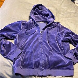 Liz Claiborne Royal Blue Velour Jacket